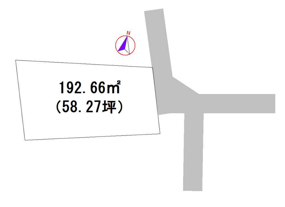 Compartment figure. Land price 8.74 million yen, Land area 192.66 sq m