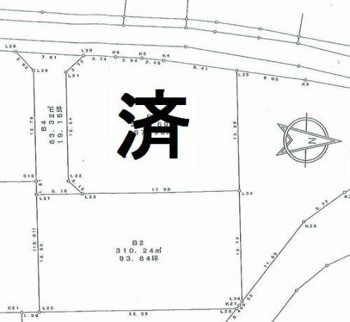 Compartment figure. Land price 6.2 million yen, Land area 310.24 sq m front will share passage.