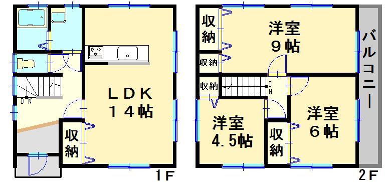 Floor plan. 16.8 million yen, 3LDK, Land area 163.94 sq m , Building area 80.33 sq m