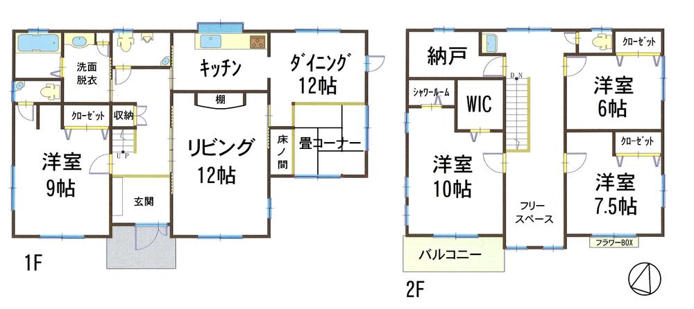 Floor plan. 19,800,000 yen, 4LDK + S (storeroom), Land area 251.45 sq m , Building area 158.97 sq m