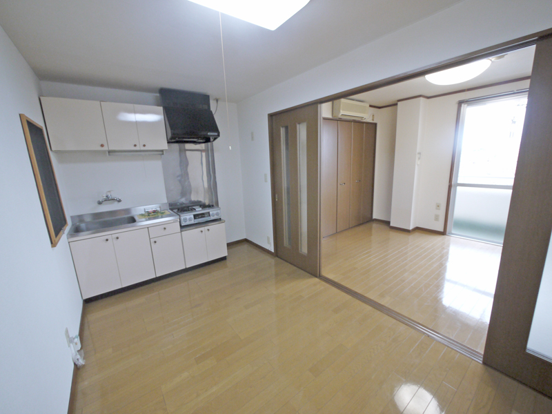 Living and room. Dining kitchen with a partition