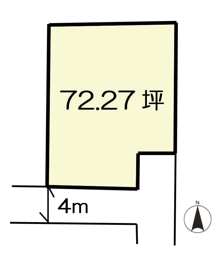 Compartment figure. Land price 7.2 million yen, Land area 238.94 sq m
