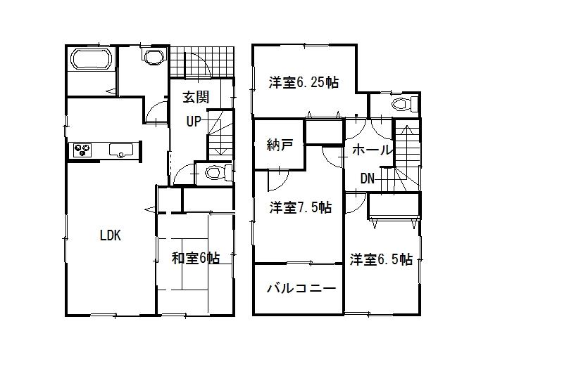 Floor plan. 20.8 million yen, 4LDK, Land area 165.66 sq m , Building area 105.37 sq m floor plan