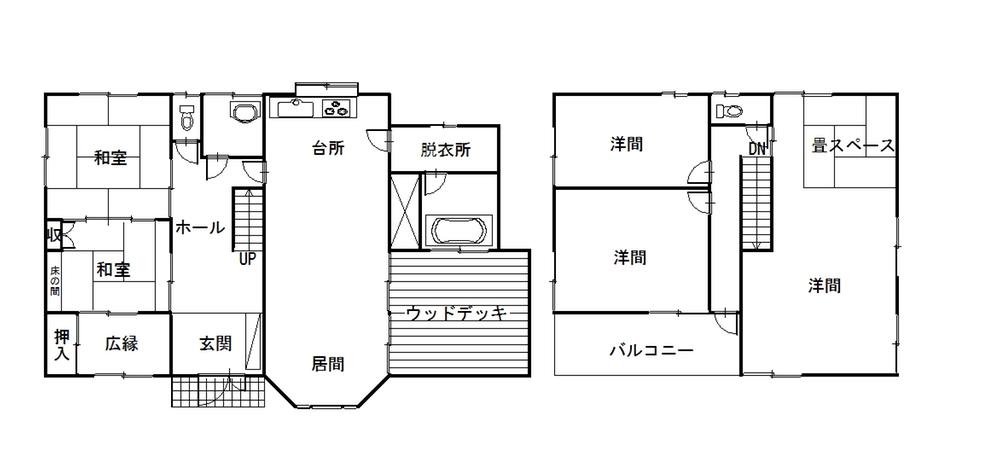 Floor plan. 14.8 million yen, 5LDK, Land area 663 sq m , Building area 162.3 sq m floor plan