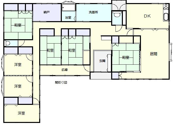 Floor plan. 19,800,000 yen, 7LDK + S (storeroom), Land area 1,000.48 sq m , Building area 236.94 sq m