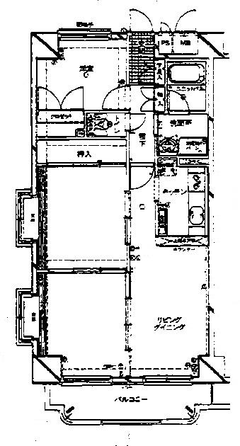 Floor plan. 3LDK, Price 6.7 million yen, Occupied area 62.99 sq m , Balcony area 7.36 sq m floor plan