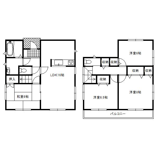 Floor plan. 19,800,000 yen, 4LDK, Land area 165.78 sq m , Building area 95.58 sq m