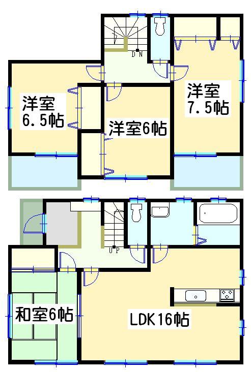 Floor plan. 16.8 million yen, 4LDK, Land area 222.26 sq m , Building area 101.02 sq m