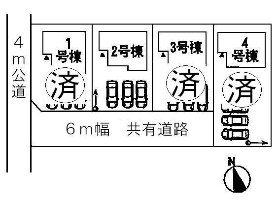 The entire compartment Figure. 6m shared road of Building 2, Building 3, 4 is part of the grounds of the Building. 