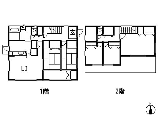 Floor plan. 33,800,000 yen, 6LDK + 3S (storeroom), Land area 364.51 sq m , Building area 157.84 sq m floor plan