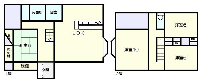 Floor plan. 19,800,000 yen, 4LDK, Land area 172.37 sq m , Building area 134.14 sq m