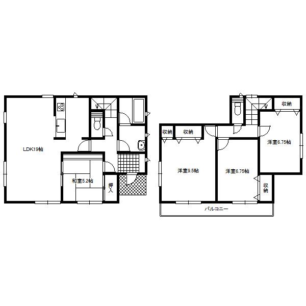 Floor plan. 22,800,000 yen, 4LDK, Land area 167.74 sq m , Building area 106.92 sq m