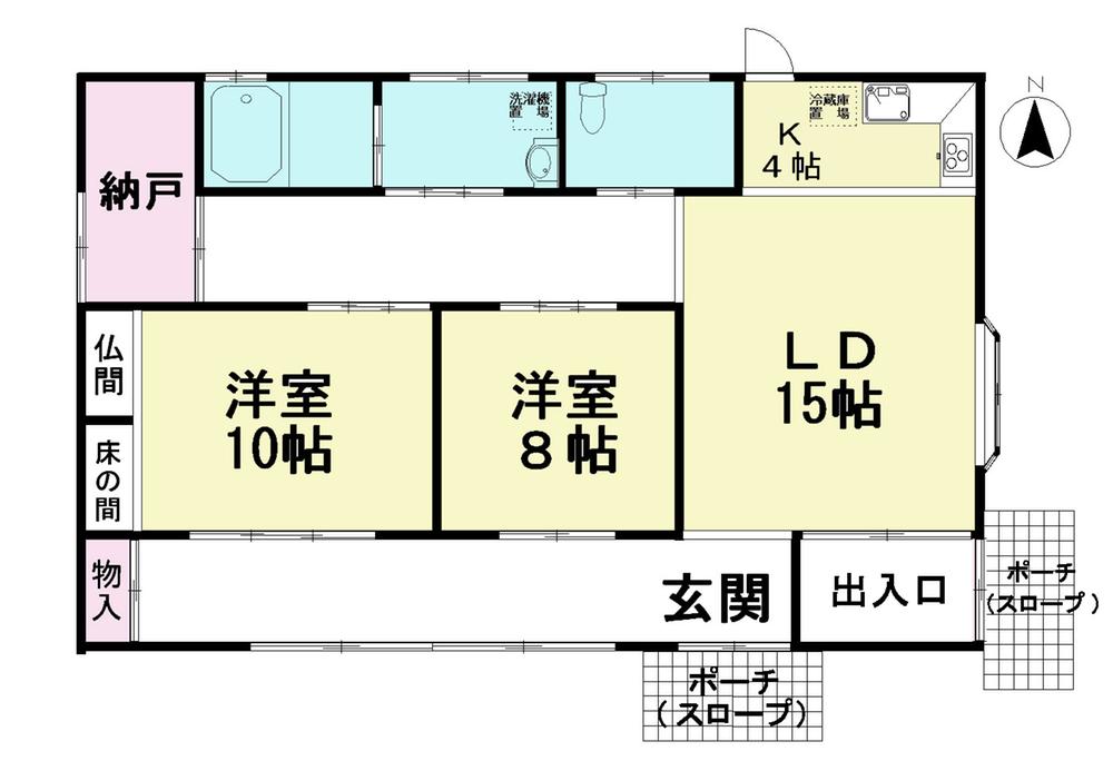 Floor plan. 44,800,000 yen, 2LDK + S (storeroom), Land area 451.66 sq m , Building area 123.38 sq m floor plan