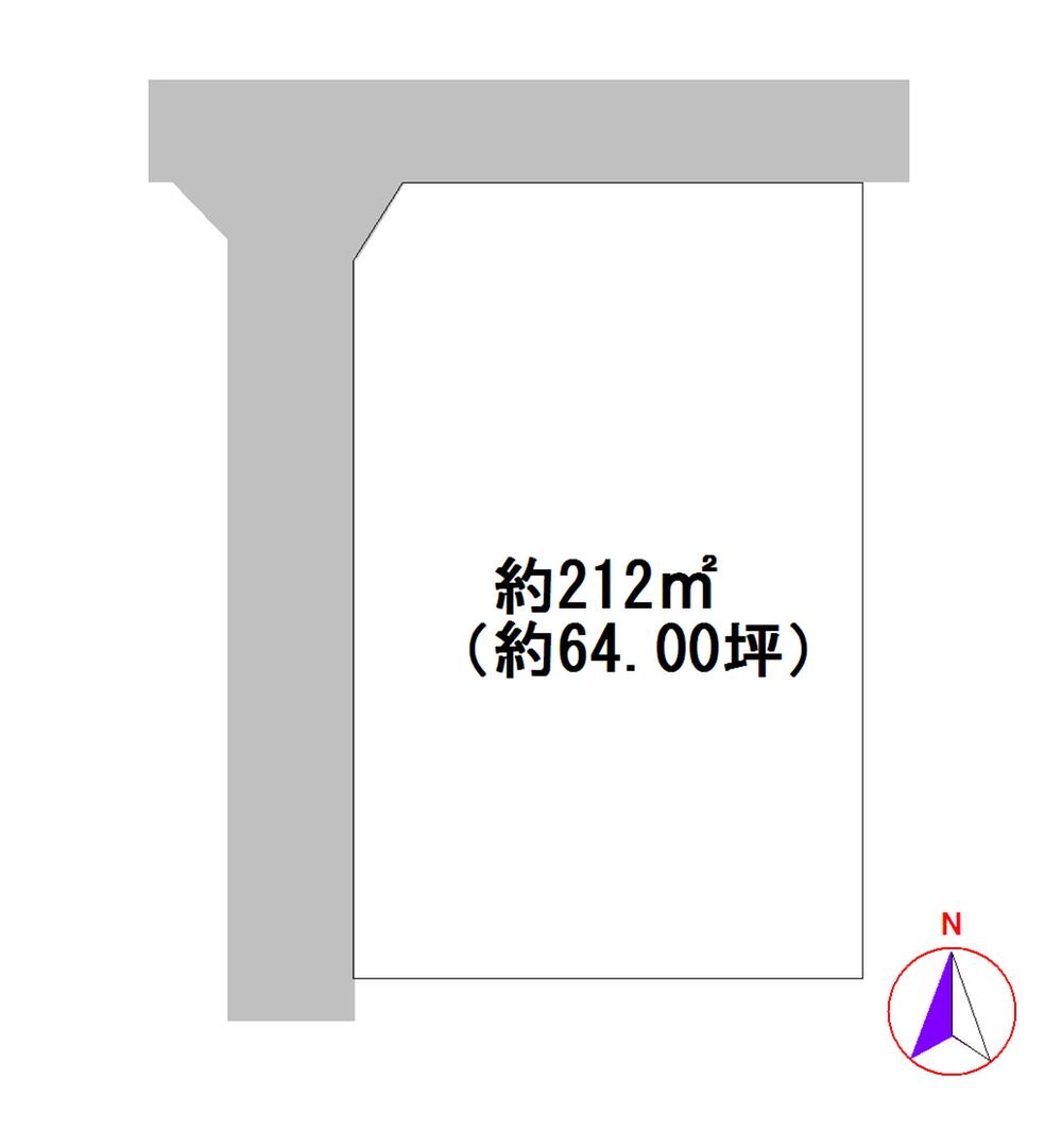 Compartment figure. Land price 11.8 million yen, Land area 212 sq m after the construction, Vacant lot passes