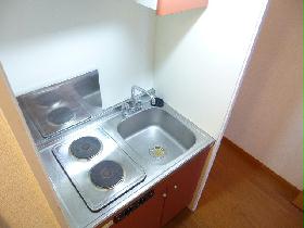 Kitchen. It is an electric stove 2-neck