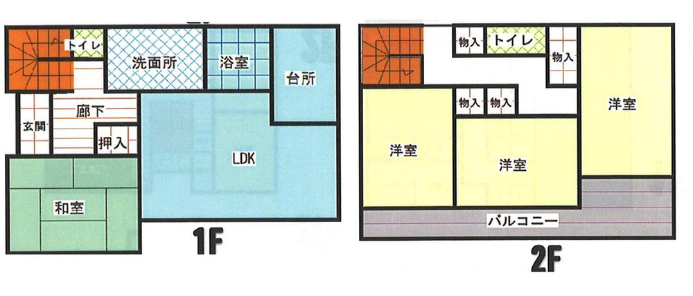 Floor plan. 16.8 million yen, 4LDK, Land area 221.83 sq m , Building area 99.37 sq m