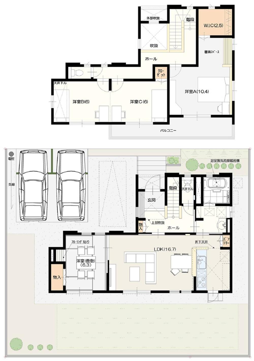Floor plan. (No. 5 locations), Price 27,800,000 yen, 3LDK, Land area 201.4 sq m , Building area 114.76 sq m