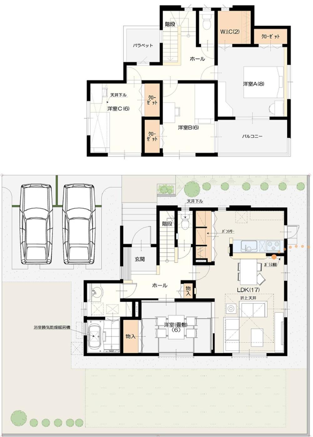 Floor plan. (No. 6 locations), Price 27,800,000 yen, 4LDK, Land area 201.39 sq m , Building area 115.52 sq m