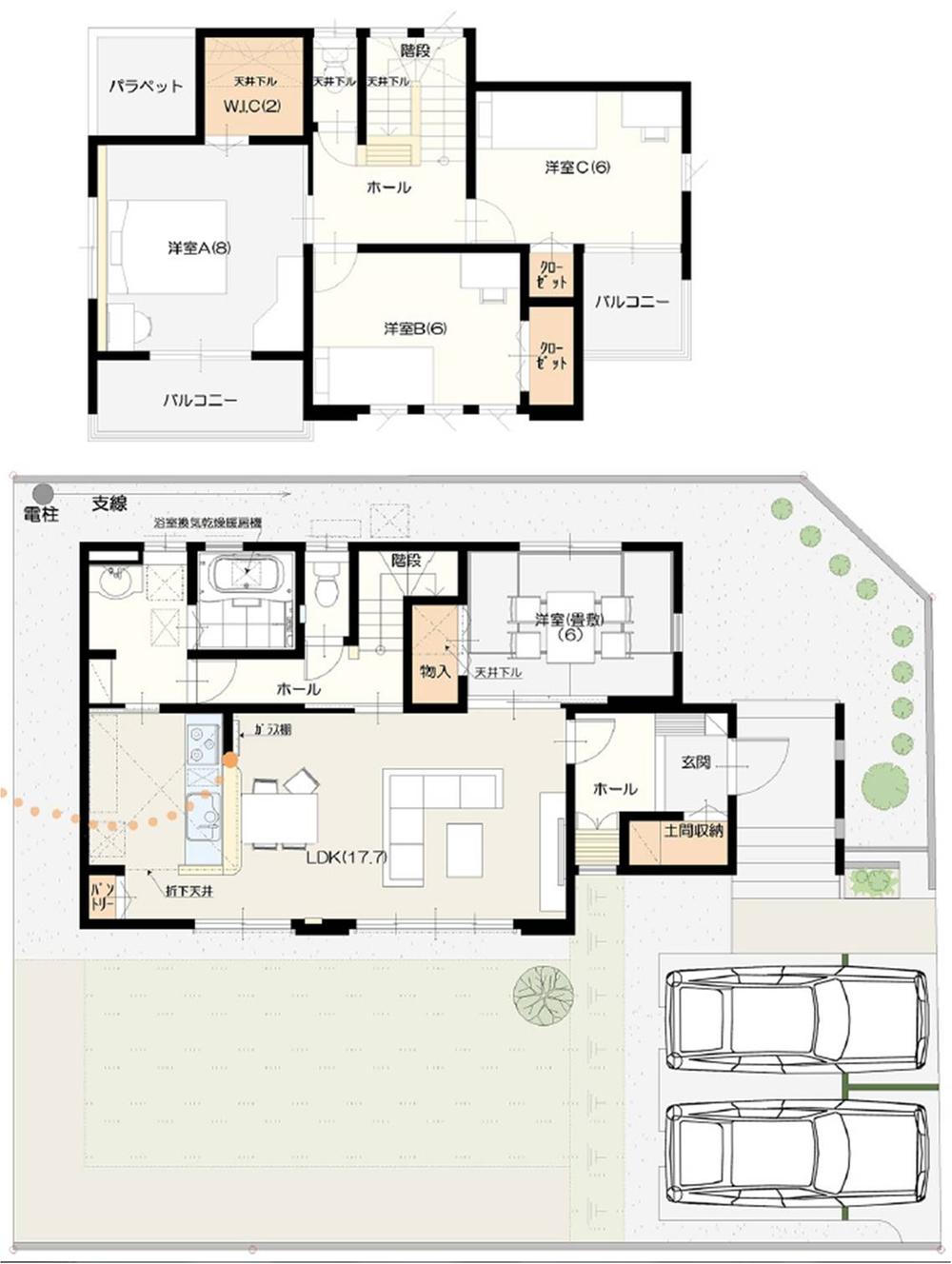 Floor plan. (No. 7 locations), Price 29,800,000 yen, 4LDK, Land area 201.06 sq m , Building area 113.44 sq m