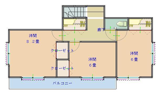 Floor plan. 16.8 million yen, 4LDK, Land area 222.26 sq m , Building area 101.02 sq m 2 floor