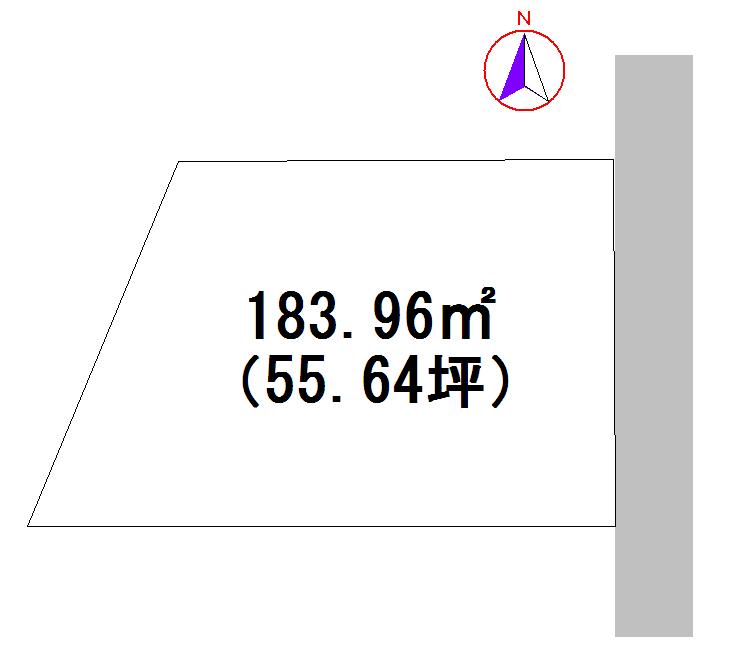 Compartment figure. Land price 11.2 million yen, Land area 183.96 sq m