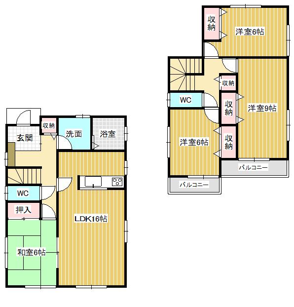 Floor plan. 18.9 million yen, 4LDK, Land area 181.77 sq m , Building area 105.99 sq m all rooms Corner Room! Privacy is also conscious Floor! 