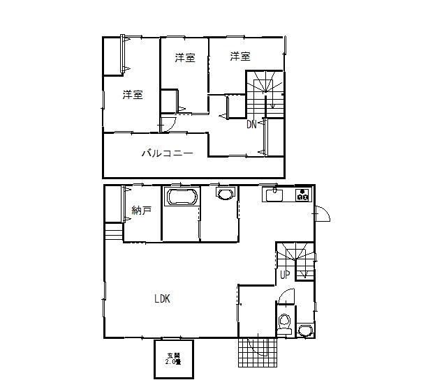 Floor plan. 24 million yen, 3LDK + S (storeroom), Land area 216.38 sq m , Building area 119.17 sq m floor plan