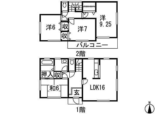 Floor plan. (3 Building), Price 18.4 million yen, 4LDK, Land area 272.09 sq m , Building area 105.16 sq m