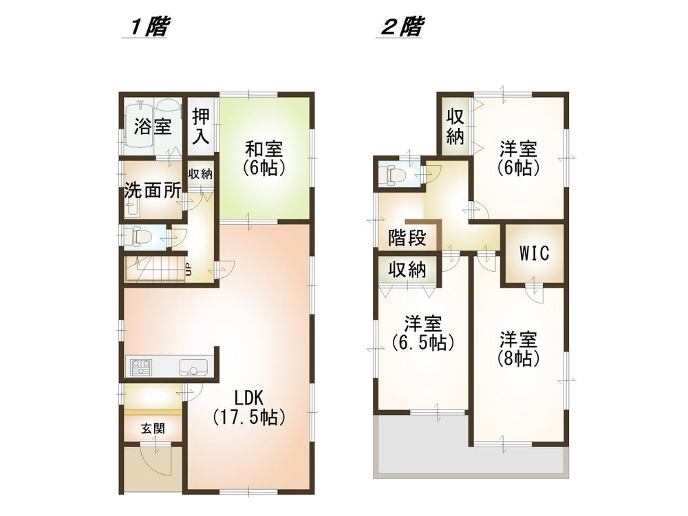 Floor plan. 19,800,000 yen, 4LDK + S (storeroom), Land area 164.67 sq m , Building area 105.98 sq m