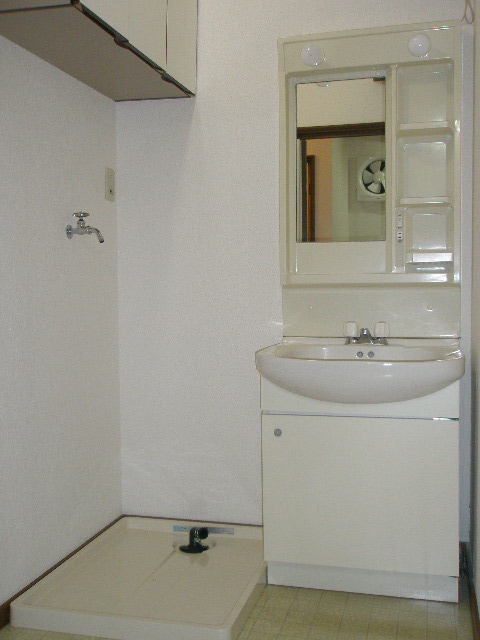 Washroom. Bathroom vanity ・ Washing machine in the room