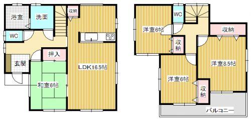 Floor plan. Gunma 1900m to affiliated elementary school