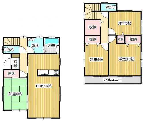 Floor plan. Gunma 1900m to affiliated elementary school