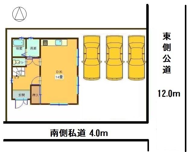 Compartment figure. 16.8 million yen, 3LDK, Land area 163.94 sq m , Building area 80.33 sq m