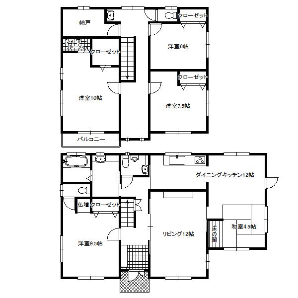 Floor plan. 19,800,000 yen, 4LDK+S, Land area 251.45 sq m , Building area 158.97 sq m