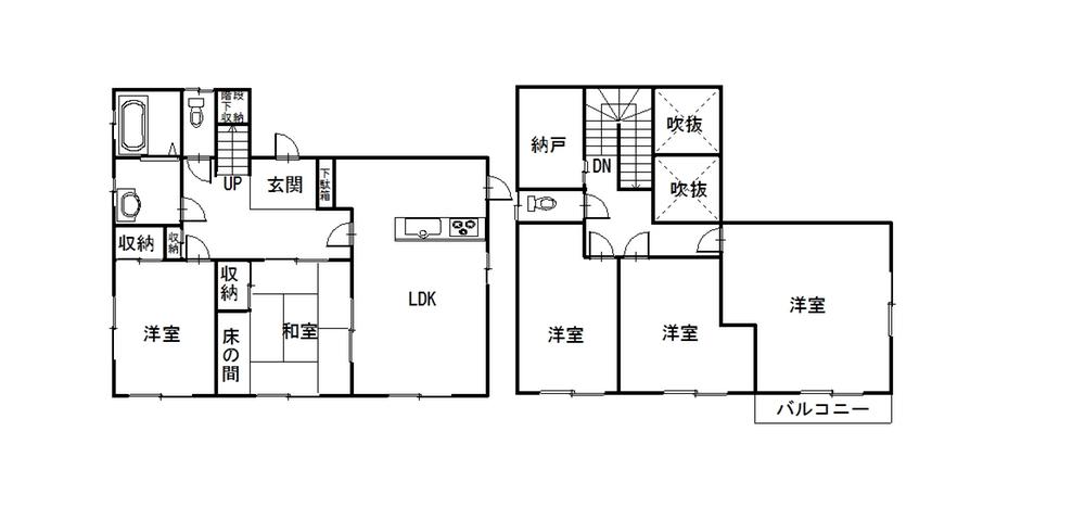 Floor plan. 13,900,000 yen, 5LDK + S (storeroom), Land area 204.32 sq m , Building area 129.17 sq m floor plan