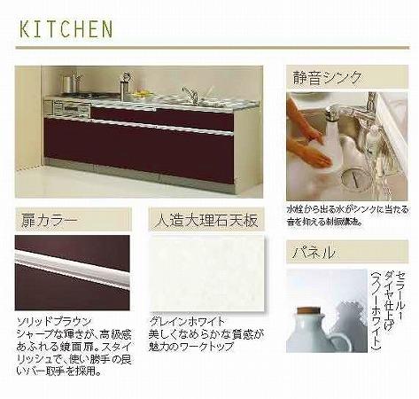 Same specifications photo (kitchen). 1 Building Specifications (built-in dishwasher dryer, With water purifier shower faucet construction)