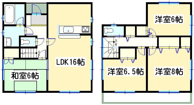 Floor plan. 18.5 million yen, 4LDK, Land area 179.14 sq m , Building area 95.58 sq m