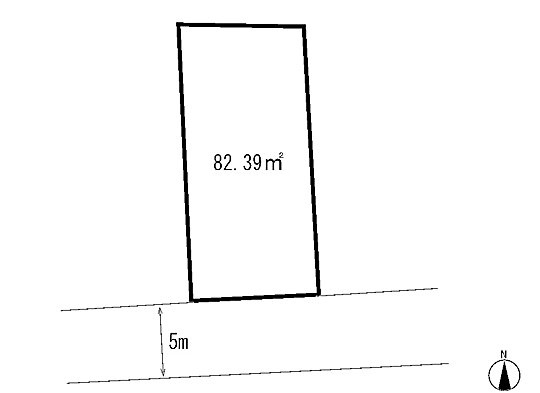 Compartment figure. Land price 9.8 million yen, Land area 82.39 sq m