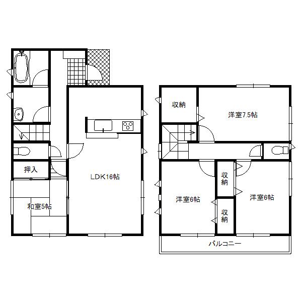 Floor plan. 19,800,000 yen, 4LDK, Land area 165.66 sq m , Building area 96.39 sq m