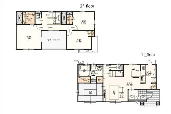 Floor plan. (3 Building), Price 29.4 million yen, 4LDK, Land area 219.63 sq m , Building area 107.64 sq m