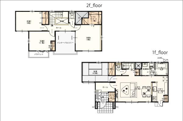 Floor plan. (4 Building), Price 29.4 million yen, 4LDK, Land area 219.93 sq m , Building area 106.81 sq m