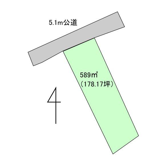 Compartment figure. Land price 15 million yen, Land area 589 sq m