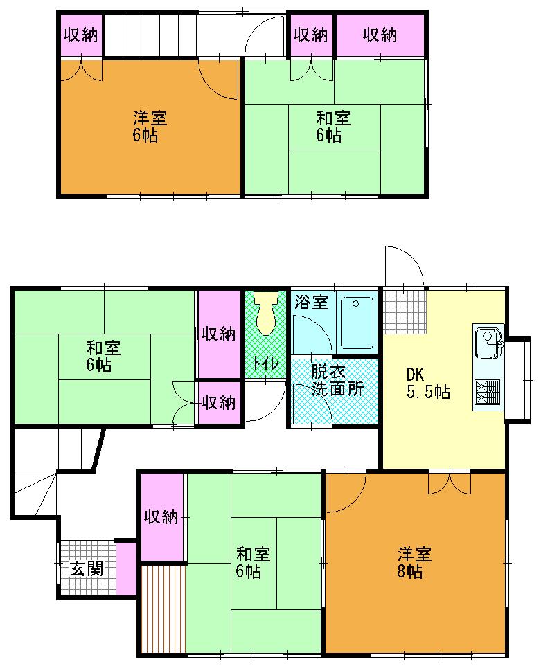 Floor plan. 13.8 million yen, 5DK, Land area 333.99 sq m , Building area 95.22 sq m