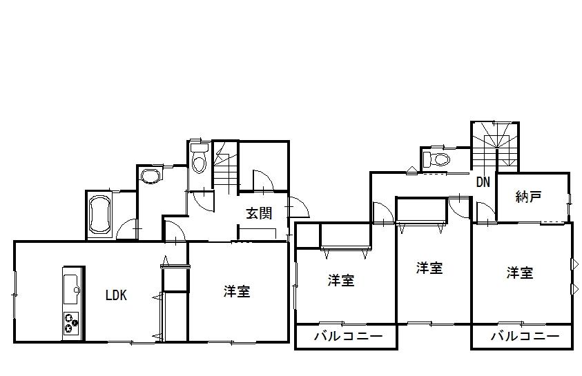 Floor plan. 16 million yen, 4LDK + S (storeroom), Land area 192.75 sq m , Building area 105.99 sq m floor plan