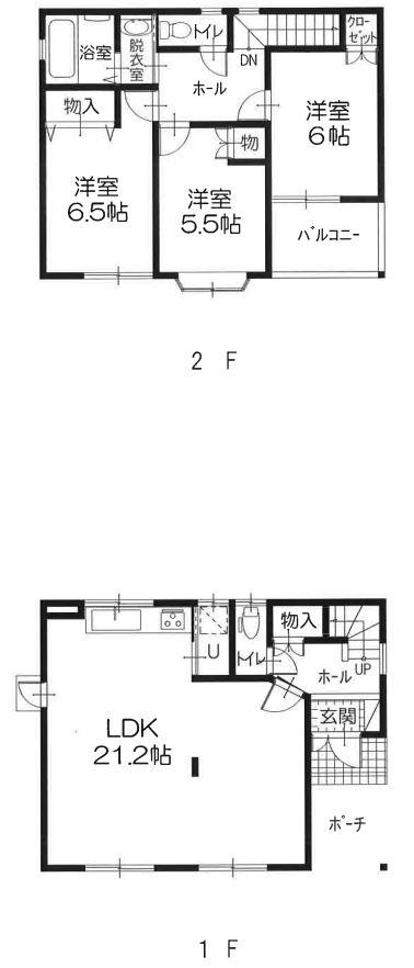 Floor plan. 10.8 million yen, 3LDK, Land area 156.65 sq m , Building area 93.57 sq m 1 floor is very wide LDK