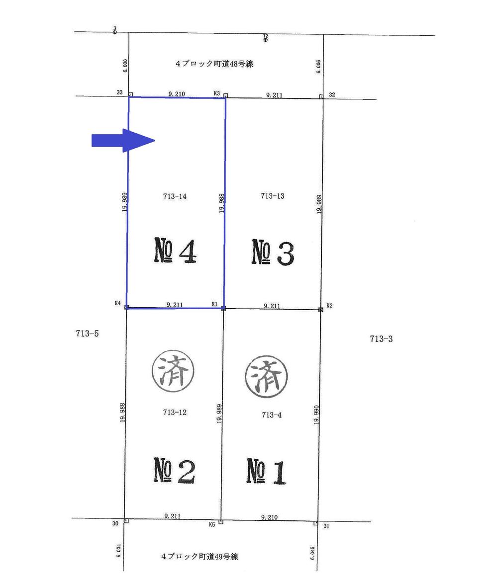Compartment figure. Land price 6,679,000 yen, Land area 184 sq m