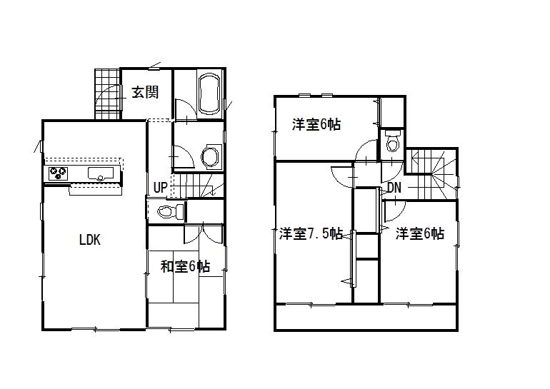 Floor plan. 17.8 million yen, 4LDK, Land area 184.13 sq m , Building area 98.81 sq m floor plan