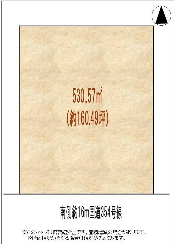 Compartment figure. Land price 12.8 million yen, Land area 530.57 sq m