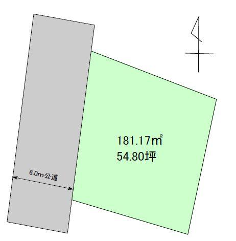 Compartment figure. Land price 6.03 million yen, Land area 181.17 sq m