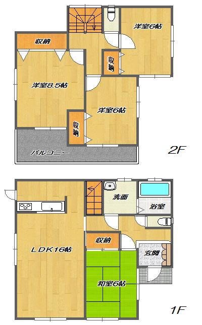 Floor plan. (1), Price 22,900,000 yen, 4LDK, Land area 198.13 sq m , Building area 105.16 sq m